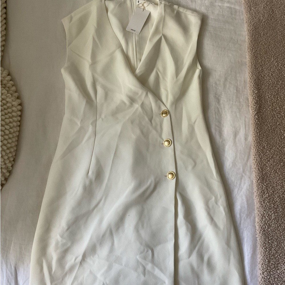 Mango White Blazer Dress NWT